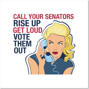 Call Your Senators Feminist Women Posters and Art